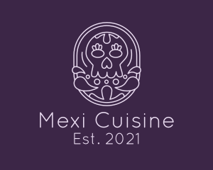 Mexican Skull Line Art  logo