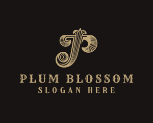 Fancy Western Boutique Letter P logo design