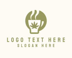 Coffee - Marijuana Hot Cup logo design
