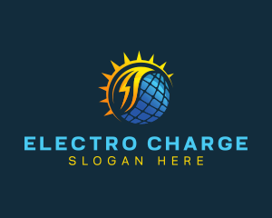 Electricity Solar Sustainable logo design