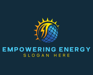 Electricity Solar Sustainable logo design