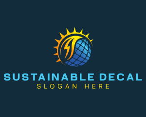 Electricity Solar Sustainable logo design