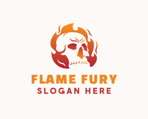 Flaming Skull Gaming logo design