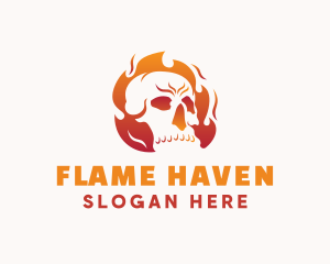 Flaming Skull Gaming logo design