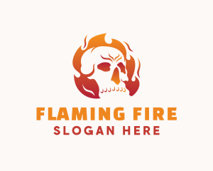 Flaming Skull Gaming logo design