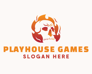 Flaming Skull Gaming logo design