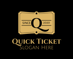 Gold Ticket Lettermark  logo