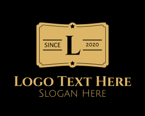 Lettermark - Gold Ticket Lettermark logo design
