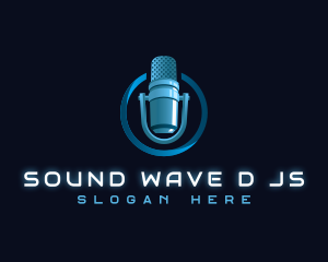 Podcast Microphone Broadcast logo design