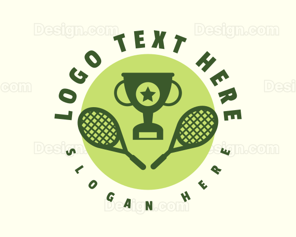 Tennis Racket Tournament Logo