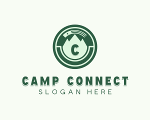 Mountain Camp Hiking logo design