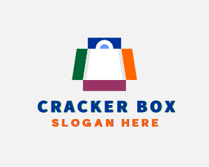 Box Shopping Bag Fashion logo design