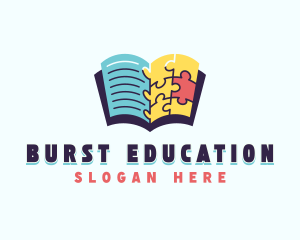 Educational Puzzle Book logo design