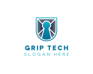 Shield Tech Cybersecurity logo design