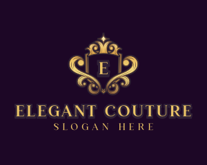 Elegant Crown Shield logo design