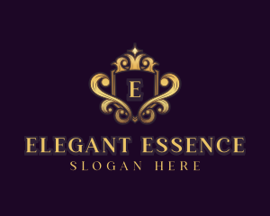 Elegant Crown Shield logo design