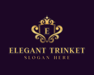 Elegant Crown Shield logo design