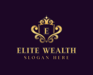 Elegant Crown Shield logo design