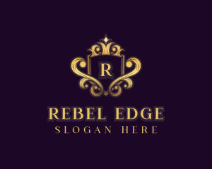 Elegant Crown Shield logo design