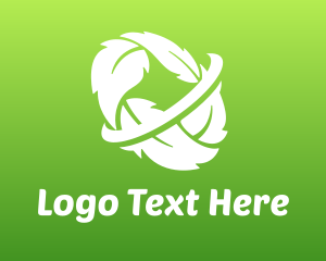 Leaf Wreath Orbit logo design