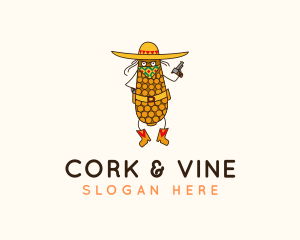 Mexican Corn Cowboy logo design