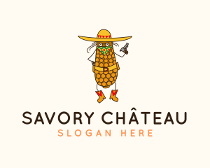 Mexican Corn Cowboy logo design