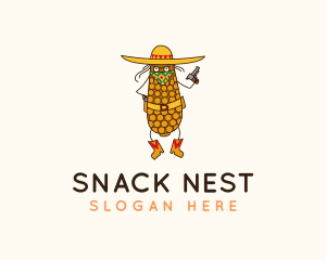 Mexican Corn Cowboy logo design