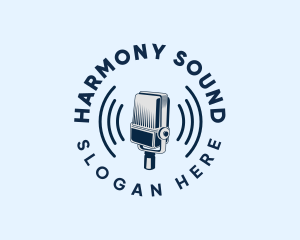 Radio Vocal Microphone  logo design