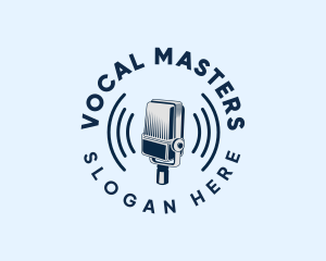 Radio Vocal Microphone  logo design