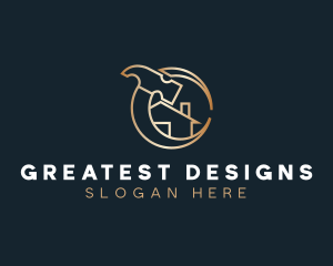 Golden Home House logo design