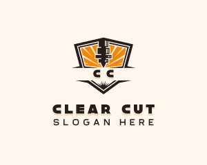 CNC Laser Shield  logo design