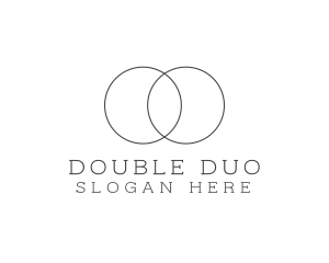 Double Circle Wordmark logo design