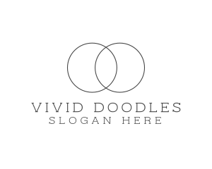 Double Circle Wordmark logo design