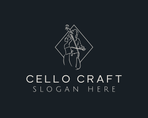 Cello Musician Instrument logo