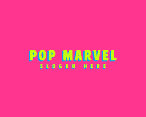 Neon Pop Hipster logo design