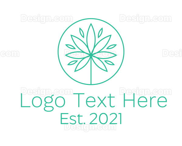 Organic Marijuana Herb Logo