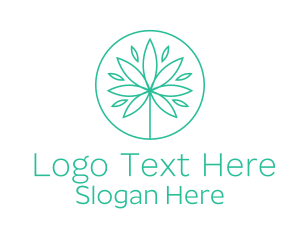 Organic Marijuana Herb Logo