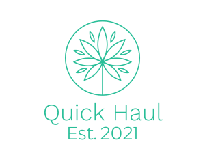 Organic Marijuana Herb logo design