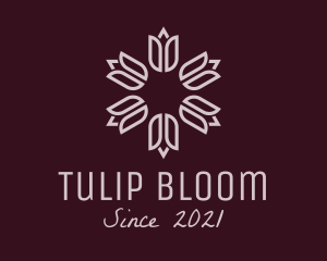 Tulip Flower Wreath  logo design