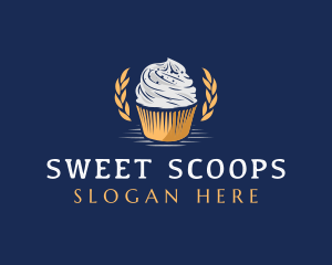 Sweet Cupcake Dessert logo design