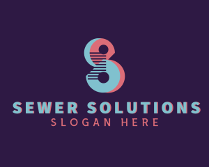 Digital Modern Letter S logo design