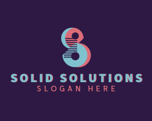 Digital Modern Letter S logo design