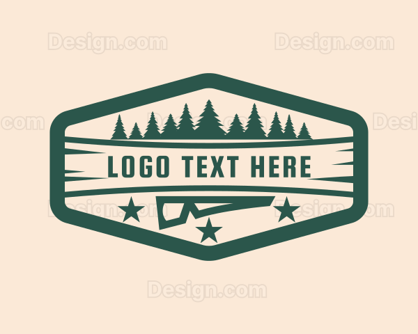 Tree Lumber Mill Logo