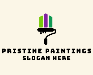 Home Painting Paint Roller  logo design