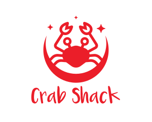 Red Moon Crab logo design