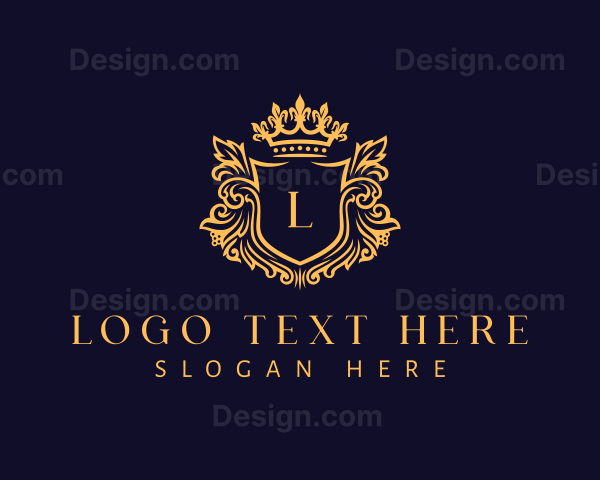 Royal Crown Shield Lettermark Logo