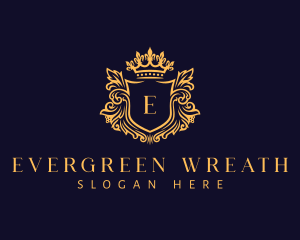 Royal Crown Shield Lettermark logo design