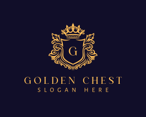 Royal Crown Shield Lettermark logo design