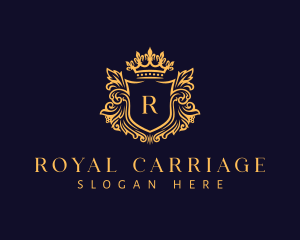 Royal Crown Shield Lettermark logo design