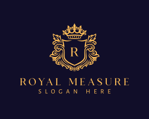 Royal Crown Shield Lettermark logo design